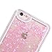 iPhone 6/6s Plus Case, Maxdara iPhone 6/6s Plus Hard Case Flowing Liquid Floating Luxury Bling Glitter Sparkle Case Cover Fashion Creative Design iPhone 6/6s Plus 5.5 inch Case (Pink)