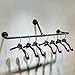 FURVOKIA Industrial Retro Wall Mounted Pipe Shelf Bathroom Hanging Towel Rack,Black Metal Bedroom Clothing Rod Garment Rack,Display Stand (One Pipe Shelves, Black, 24