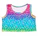Anbaby Girls 3 Pcs Princess Mermaid Tail Swimwear Swimsuit Bikini Set Rainbow 1 120CM