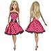 E-TING Handmade Clothes 4 pcs Beautiful Lace Doll Xmas Dresses for Barbie Fashionista Dolls