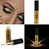 Baomabao Eyeshadow Waterproof Smoky Eyes Glitter Liquid Eyeliner Pencil (Gold)