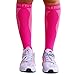 BLITZU Calf Compression Sleeve for Women and Men, Shin Splint Sleeves for Varicose Veins, Nursing, Pregnancy, Running, Footless Compression Socks Support for Calf Muscle Pain Relief Pink L-XL
