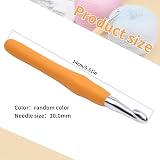 SUVSOON 10mm Crochet Hook Ergonomic Soft Handle Random Color view 2