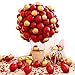 Gold Red Latex Balloons 10 Inch Metallic Gold & Red Color Party Balloons for Birthday, Wedding, Bridal Shower, Baby Shower, Graduation, Anniversary Party Decorations Supplies 100pcs