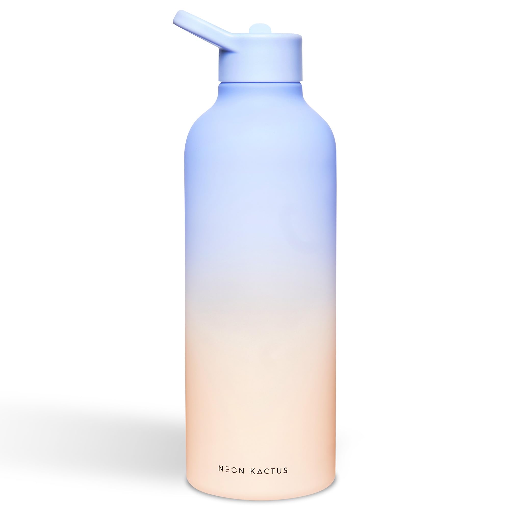 Neon Kactus Tritan Bottle | Large Water Bottle with Straw, 1300ml | Drinking Bottles for Adults | Gym, Sports Water Bottle | BPA-Free, Leak-Proof | Live Forever