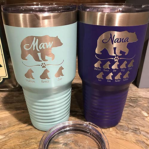 Grandparents Personalized Laser Engraved Tumbler with Grandchildren