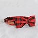 Unique style paws Cotton Dog Collar with Bow Puppy Collar with Black Red Plaid for Small Medium Large Boys Girls Dogs