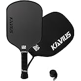 KAVIUS Carbon Pickleball Paddle 16mm Pickleball Paddle PP Honeycomb Core with Upgraded T700 Carbon Fiber for Spin Professional Pickleball Paddles USAPA Approved with Long Handle
