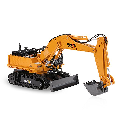 Goolsky 2.4GHz 11 Channel Crawler Full-Function RC Excavator, Radio Remote Control Construction Truck Heavy Machinery Toys