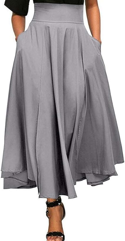 Bridesmay Gonna Vita Alta In Poliestere - Mini Gonna Casual Con Elastico In Vita, Oltre 35 Colori - Foto 7