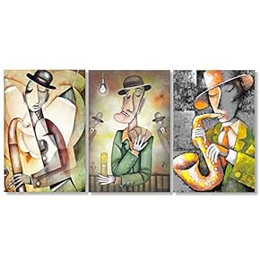 Canvas Wall Art European Painting Artwork for Home Prints Framed - 16"x24" x 3 Panels