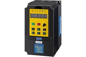 LGIB VFD Variable Frequency Drive 2.2KW 3HP 220V 10A 1 or 3 Phase Input to 3 Phase 0-400HZ Output Control Inverter Converter for CNC Spindle Motor Speed Control