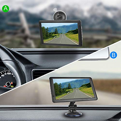 GPS Navigation System, 7 inch Bluetooth 8GB 256MB Car Truck Lorry Satellite Navigator Device with Post Code POI Search Speed Camera Alerts, with UK&EU 2019 Maps Lifetime Free Update (9inch)