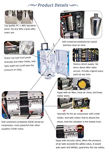 BoNew Portable Unit Turbine with Air Compressor Suction System Triplex Syringe - Thumbnail 5