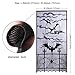 AerWo Halloween Curtains, 2PCS Spider Web Bats Curtains, Black Lace Door Curtain Panel Decor for Halloween Window Decorations, 40 x 84 Inch