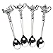 G&H Tea Services Will N' Kate Jeweled Silver Teaspoons, Set of 4