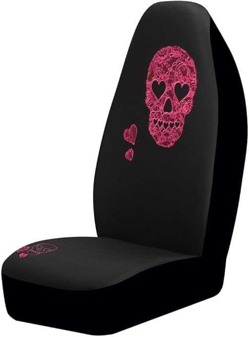 Auto Expressions LACE Skull Bucket SEAT Covers (Pair) Black