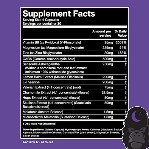Gorilla Dream Premium Sleep Aid Nootropic Infused Comprehensive Sleep
