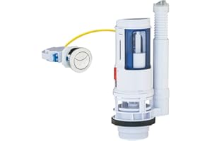 Zone Industry Corp. Dual Flush Valve, Push Button, Converter Kit, Replacement, Water-Saving, UPC & CUPC Listed Toilet Repair Kit, For Use with Standard 2-inch Flush Valves