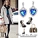 Neoglory Blue Love Heart Crystal Drop Earrings Rhinestone Platinum Plated Women Jewelry Bridesmaid Women