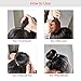 Donut Bun Maker, MORGLES Hair Bun Maker 7pcs Hair Ring Style Bun Maker Set with 5pcs Hair Elastic Bands, 20pcs Hair Pins (Dark Brown)