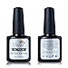 No Wipe Gel Top Coat and Gel Base Coat Soak Off UV LED Nail Art Gel Polish Base and No Clean Top Coat by Ukiyo