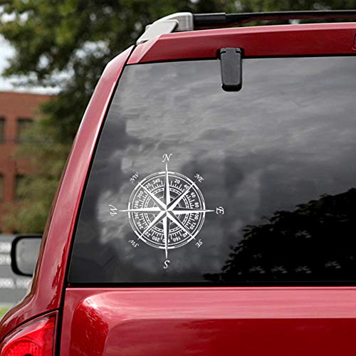 xxiaoTHAWxe NSWE Compass Car-Styling Motorcycle Vehicle Body Window Decals Sticker Decor - White - Thumbnail 2