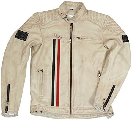 Men's Buffalo Hide Leather Motorcycle jacket w/ Vintage Affect.