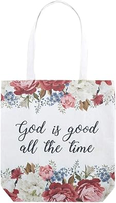 floral canvas tote bag