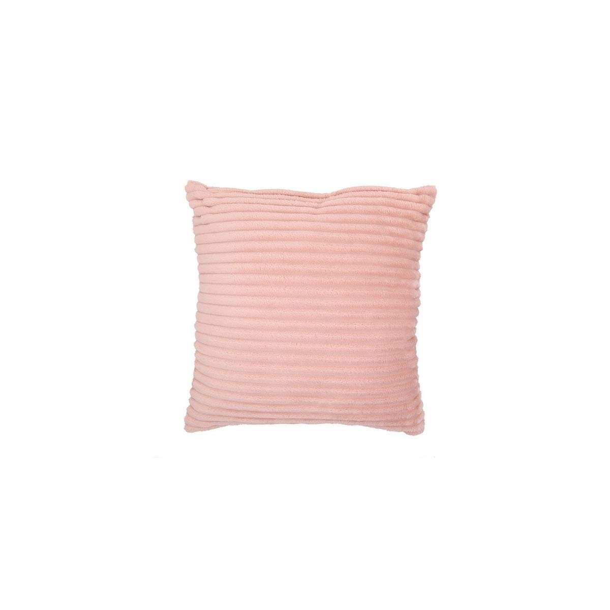 Quid 8069004 Cushion 45X45 Velvet Pink Stripe Cotton QD, Stainless Steel