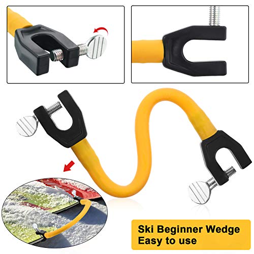 Gejoy 2 Pieces Ski Tip Connector Trainer Ski Training Aid Easy Wedge