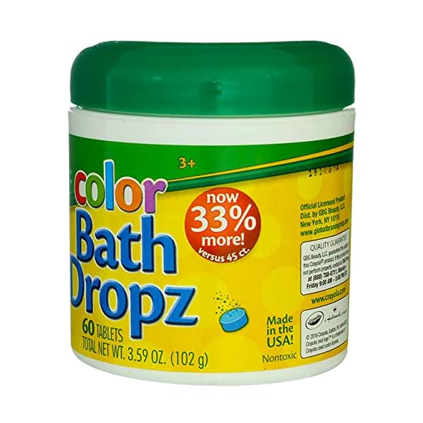 Crayola-Color-Bath-Dropz-60-Tablets-359-Ounce-Jar Crayola Color Bath Dropz 60 Tablets 3.59 Ounce Jar
