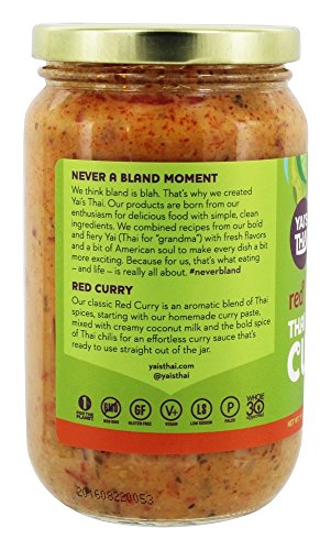 Yai's Thai Red Coconut Curry Sauce 16 Ounce Jar