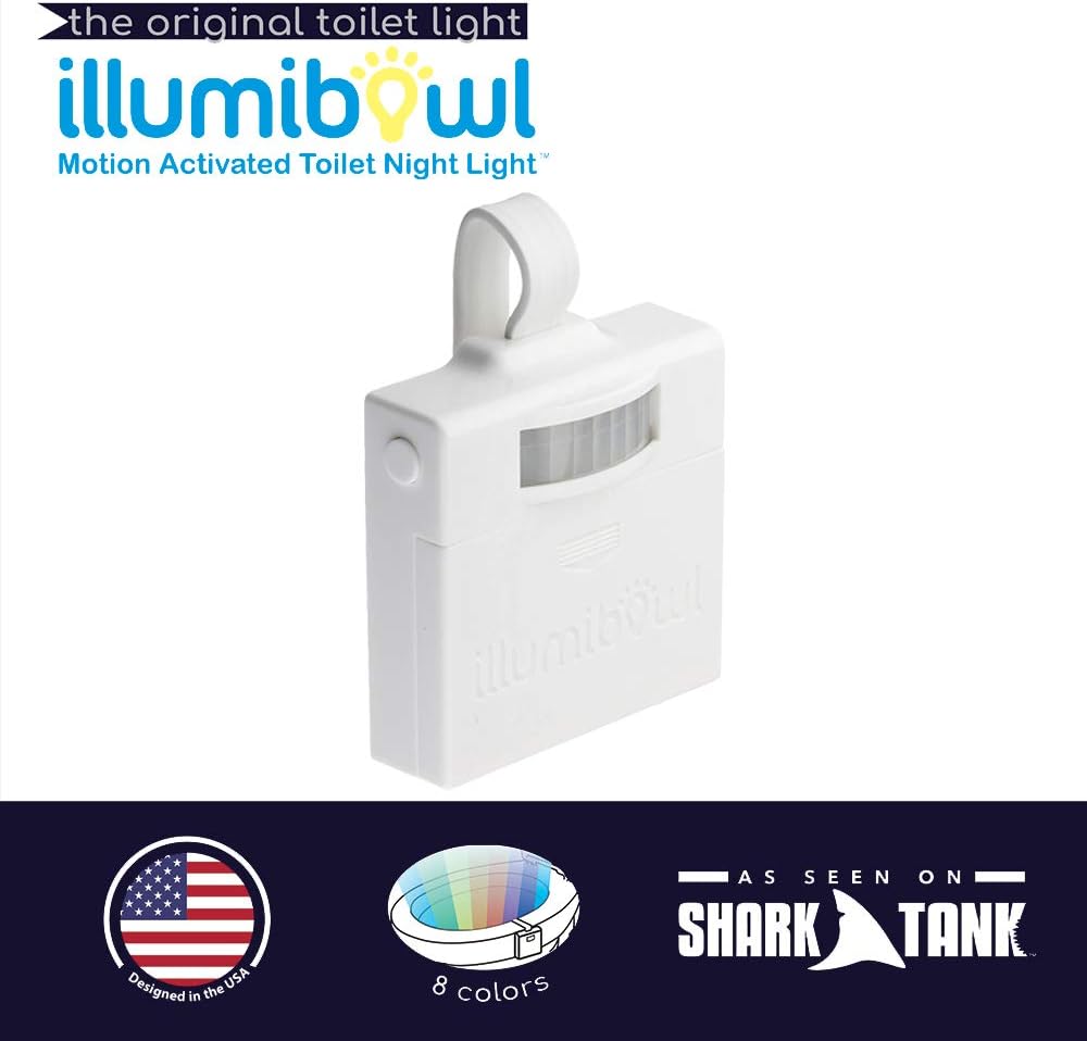 IllumiBowl Toilet Night Light (As Seen On Shark Tank) Motion Activated, Multi-Color, Universal Fit