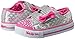 Skechers Kids Twinkle Toes Shuffles Sweet Steps Light-Up Sneaker ,Silver/Hot Pink,8 M US Toddler