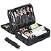 HAITRAL Portable Makeup Bag 3 Layer Professional Makeup Case 13.6'' Makeup Train Case Makeup Artist Organizer Bag with Adjustable Dividers