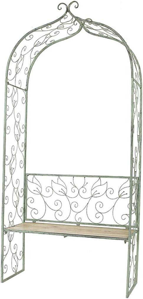 XLOO Hierro Forjado Vintage, Elegante Arco de jardín con portón ...