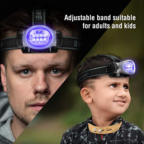 EverBrite Black Light Headlamp UV Blacklight for Spot Scorpions, Pet