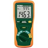 Extech 380260 Autoranging Digital Insulation Tester, 250/500/1000V | Megohmmeter, insulation to 2000 MOhm, continuity, AC/DC voltage, data hold, leads, case, batteries