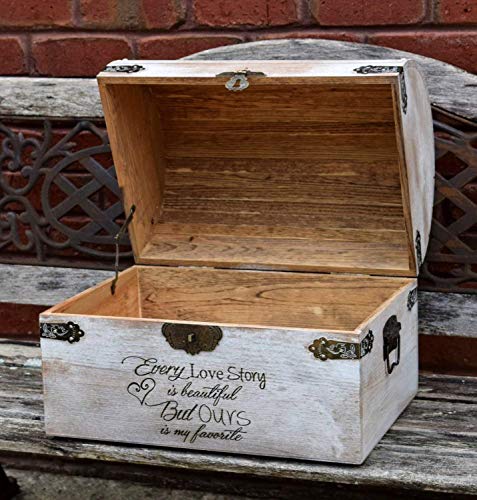 Lockable Secured Distressed Card Box - Rustic Wedding Decor - Wedding Card Box - Rustic Wedding Card Box - Wedding Chest - Card Holder