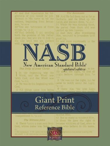 Giant Print Reference Bible-NASB Leather Bound – Import, 1 February 2002