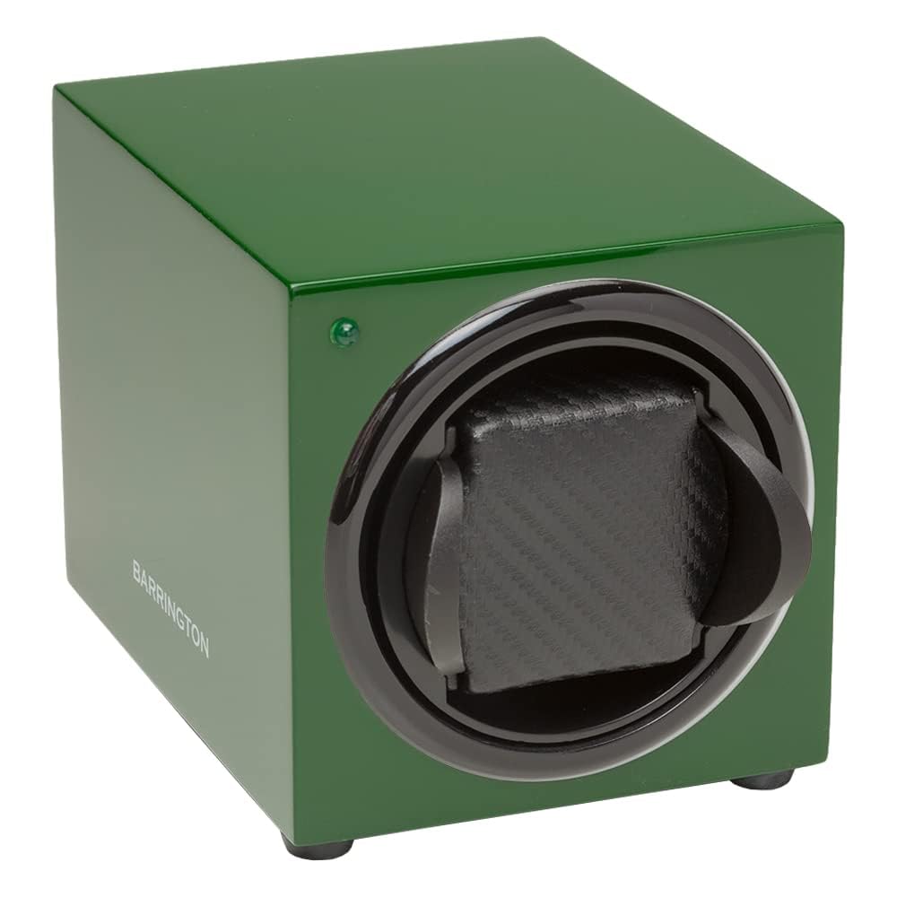 BARRINGTON Single Watch Winder for Automatic Watches with Silent Japanese Motor | Watch Winder for Luxury Brands | Adjustable TPD 650-1950 | AC Operated | Battery Backup