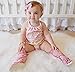 Infant Baby Girl Geometric Printed Romper Backless Jumpsuit Outfits Halter Clothes (6-12months)