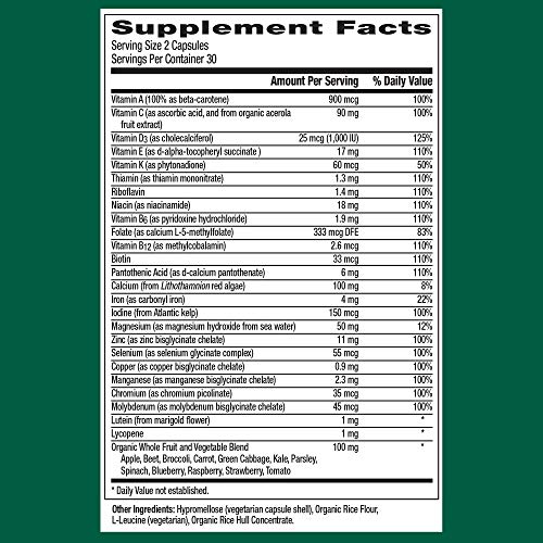 Centrum Whole Food Multivitamin for Men, with Vitamin C, Vitamin D, Zinc, Vegetarian + Gluten