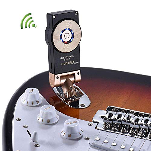 Getaria 2.4GHZ Wireless Guitar System Rechargeable Digital Transmitter Receiver for Electric Guitar Bass Violin