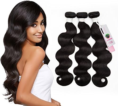 Sedittyhair Hair Bundles Human Hair Extension Brazilian Hair Body Wave Bundles 7A Grade 100% Unprocessed Virgin Human Hair Double Weft 3 Weave Bundles 12 14 16 inches Total 300g
