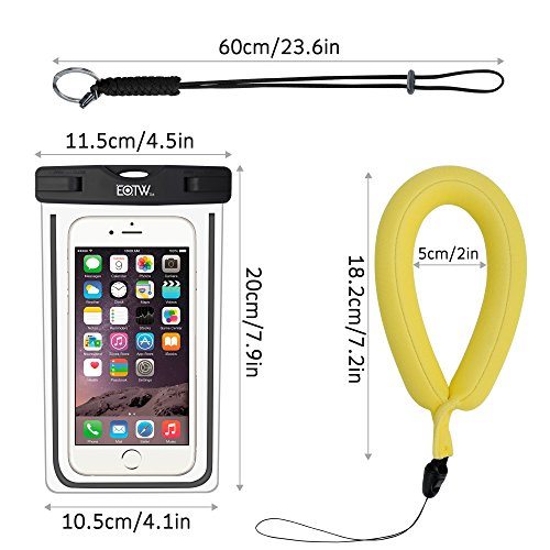 image for EOTW Waterproof Phone Case Phone Pouch Pocket Dry Bag with Lanyard Flo