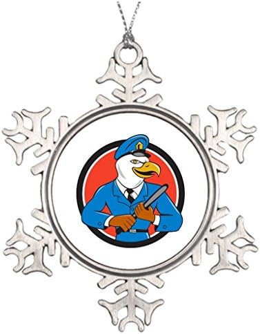 Pracy Tree Branch Decoration Bald Eagle Policeman Baton Circle Cartoon Bald Eagle Home Decorations