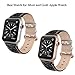 SWEES Leather Band Compatible for iWatch 38mm 40mm, Genuine Leather Replacement Strap Rose Gold Buckle Compatible iWatch Series 6 5 4 3 2 1, Sports & Edition Women Snake Black
