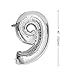 KUNGYO Classy 90TH Birthday Party Decorations Kit-Black Happy Brithday Banner,Silver 90 Mylar Foil Balloon, Star, Latex Balloon,Hanging Swirls, Perfect Ninety Years Old Party Supplies